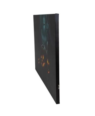 LED Lighted Spooky Halloween Jack-O-Lanterns Canvas Wall Art, 23.5" x 15.75"