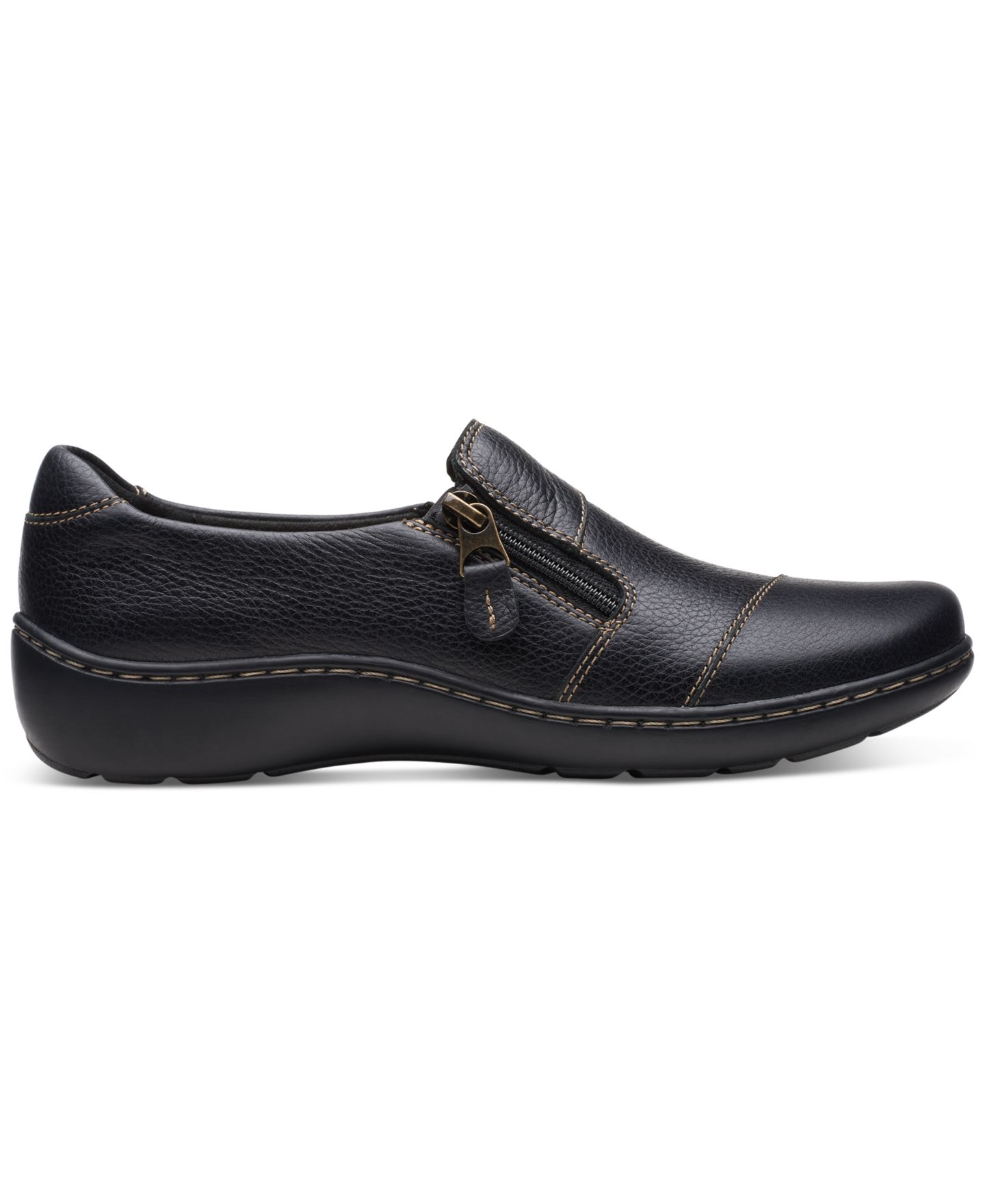 Женские балетки Clarks Cora Harbor на молнии, цвет: Чёрный — фото 6