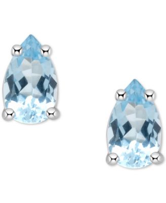 Aquamarine Pear Stud Earrings (1/3 ct. t.w.) in 14k Gold