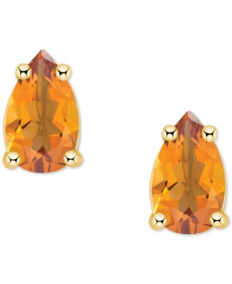 Citrine Pear Stud Earrings (3/8 ct. t.w.) in 14k Gold