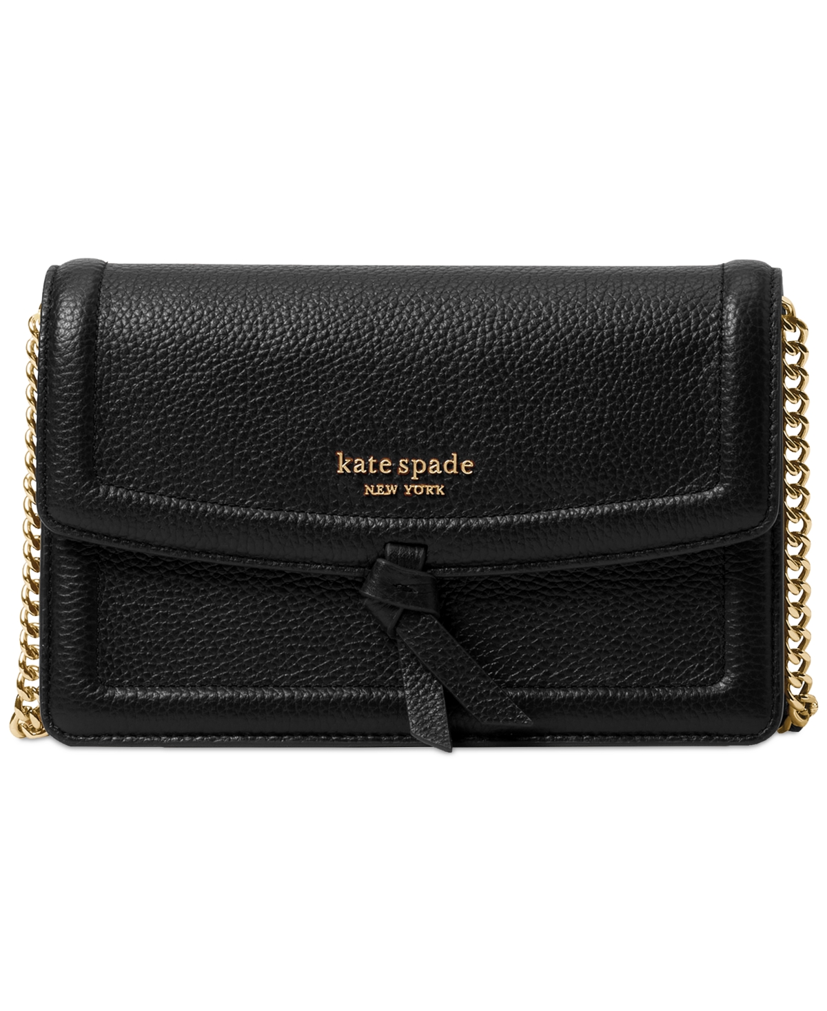 Kate Spade New York Knott Pebbled Leather Flap Crossbody