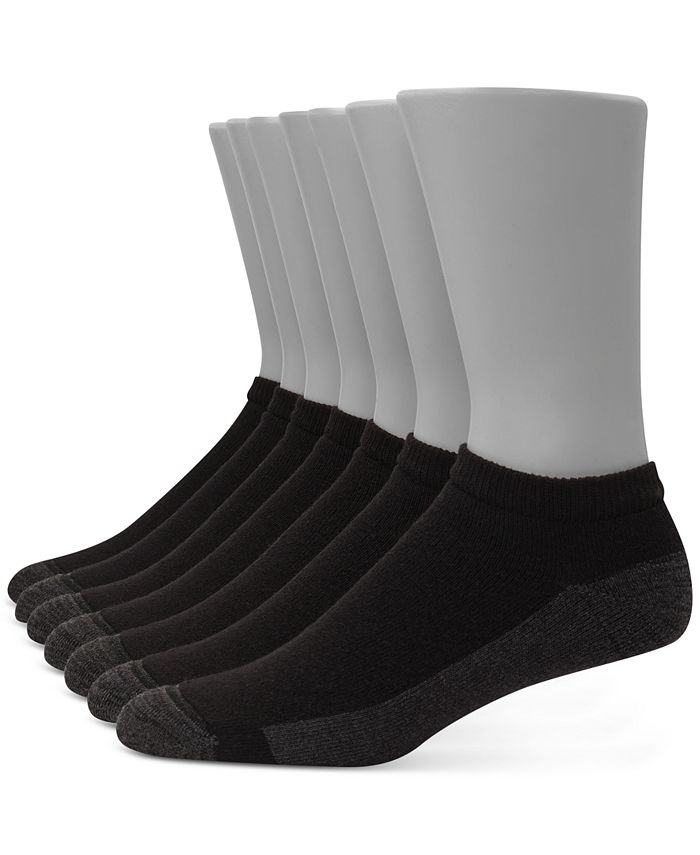 Hanes Men's Ultimate Xtemp Ultra Cushion Low Cut Black Socks, 7Pairs