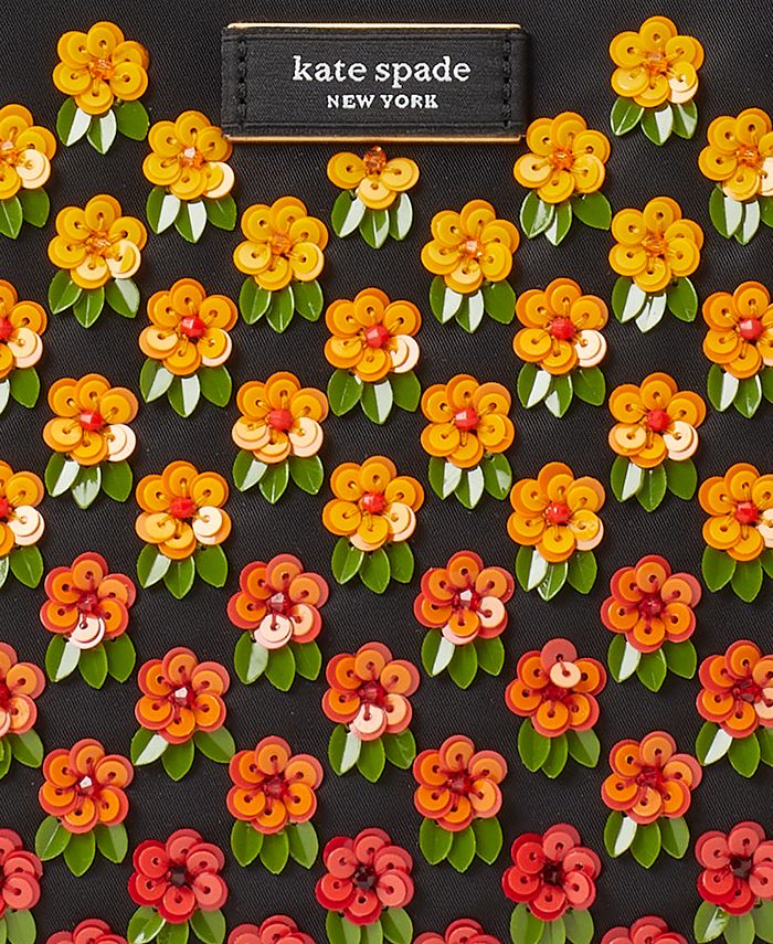 kate spade new york Sam Icon Floral Embellished Nylon Small Tote Macy's