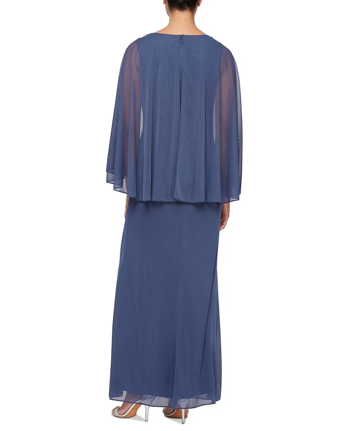 SL Fashions Women's Embellished Capelet Dress - Macy's