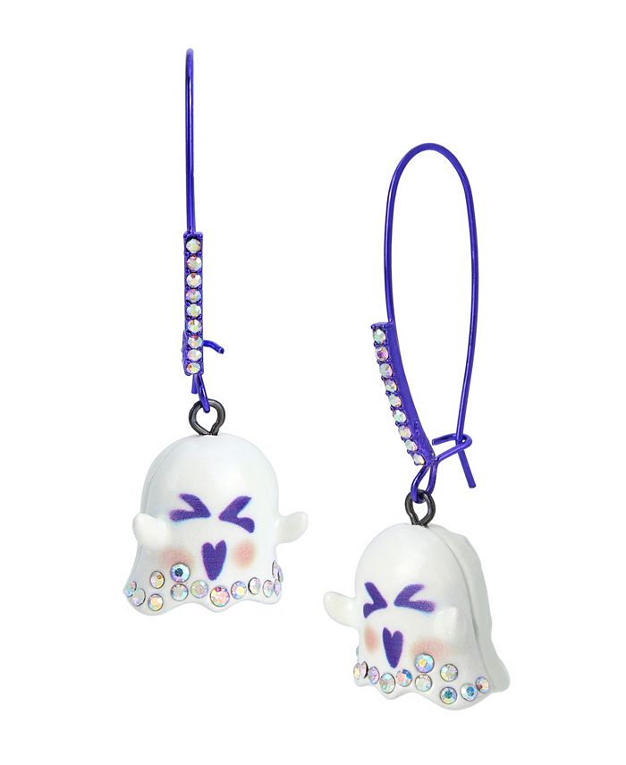 Betsey Johnson Purple Faux Stone Ghost Dangle Earrings & Reviews Earrings Jewelry & Watches