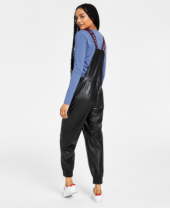Tommy Jeans Women's FauxLeather Overalls Macy's