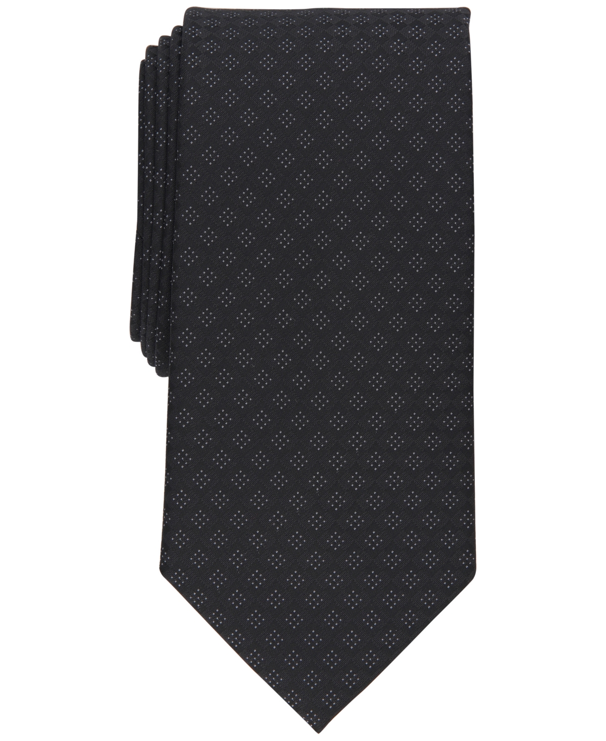 Perry Ellis Men's Jensen Classic Diamond Dot Tie In Black