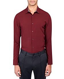 Men's Slim-Fit Solid Performance Dress Shirt