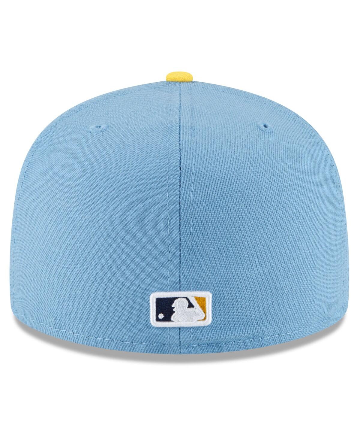 NEW ERA MEN'S NEW ERA POWDER BLUE MILWAUKEE BREWERS CITY CONNECT 59FIFTY FITTED HAT 