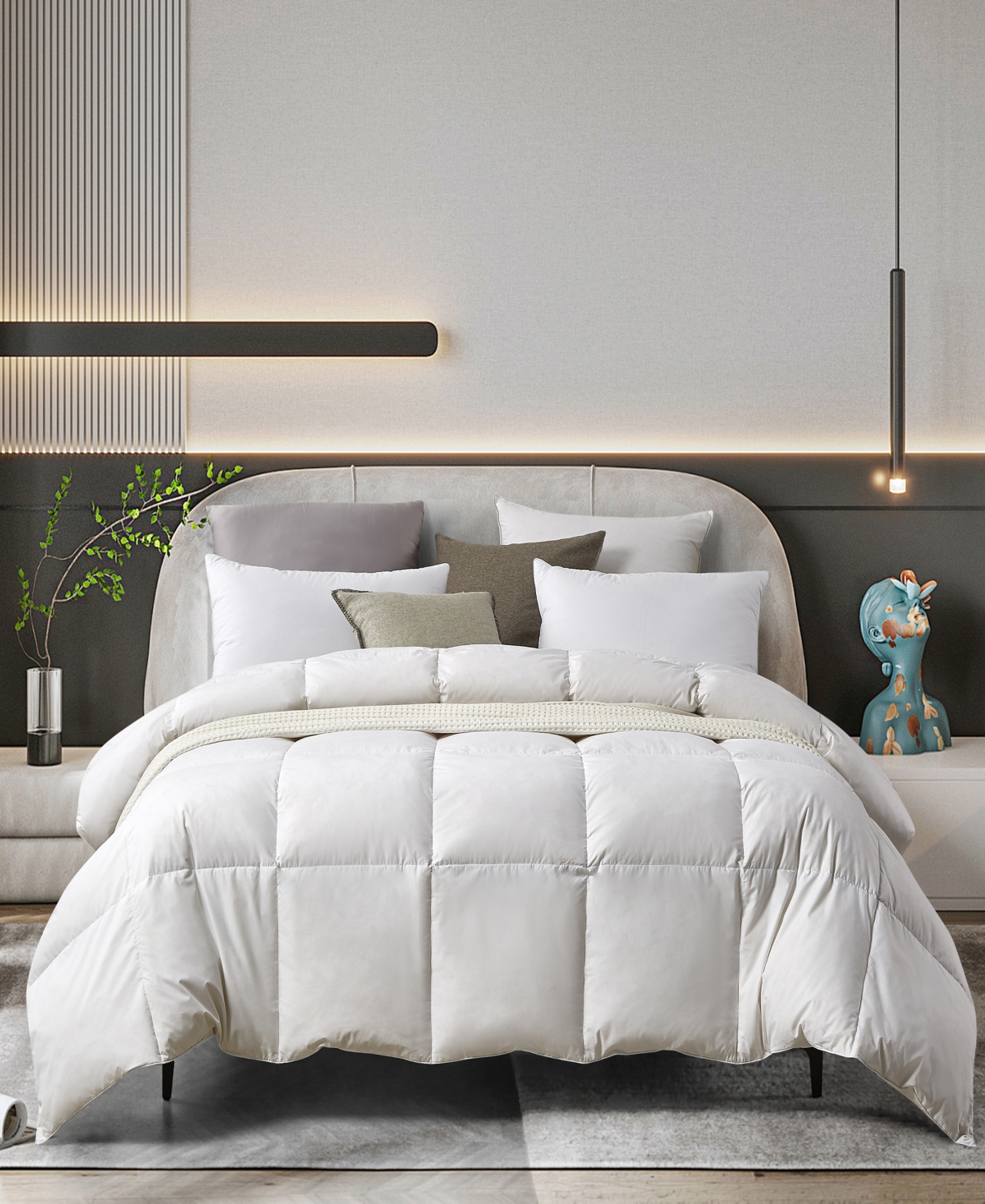 Farm to Home 95% Feather/5% Down All Season Cotton Comforter,