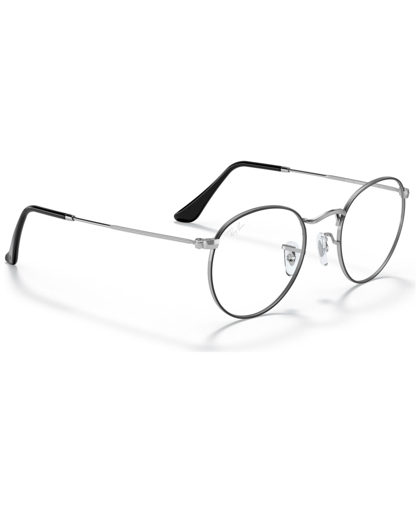Очки Ray-Ban Unisex Round Metal RB3447V Round Metal Eyeglasses, цвет: Чёрный серебряный — фото 7