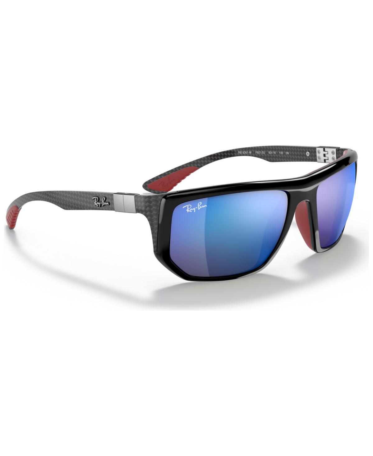 Ray Ban Ray-ban Rb8361m Scuderia Ferrari Collection 60 Unisex Sunglasses In Black 2