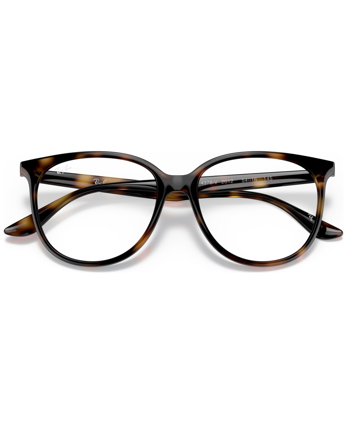 Ray Ban Rb4378v Optics Women's Square Low Bridge Fit Eyeglasses In Transparent Gray
