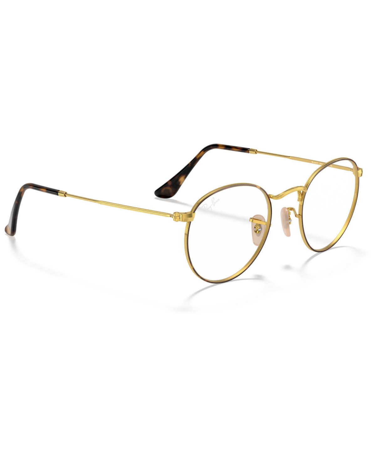 Ray Ban Rx3447v Unisex Round Eyeglasses In Tortoise