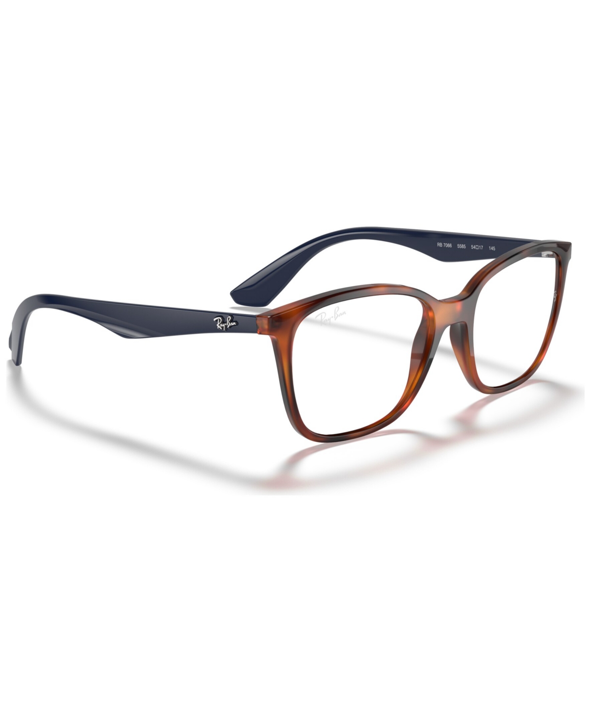 Ray Ban Rb7066 Unisex Square Eyeglasses In Tortoise