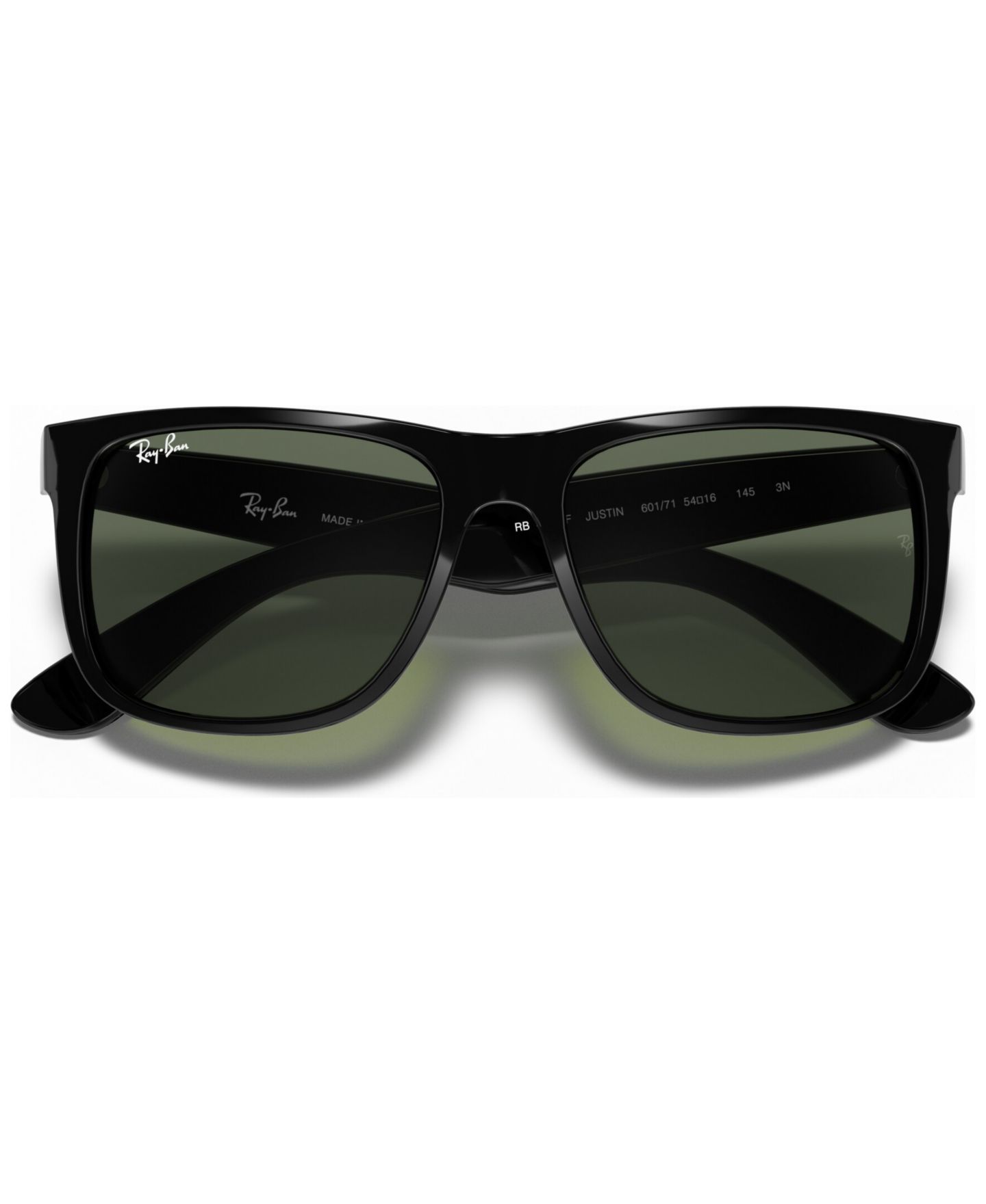 Солнцезащитные очки Ray-Ban Unisex Low Bridge Fit Sunglasses, RB4165F Justin Classic, цвет: Чёрный — фото 4