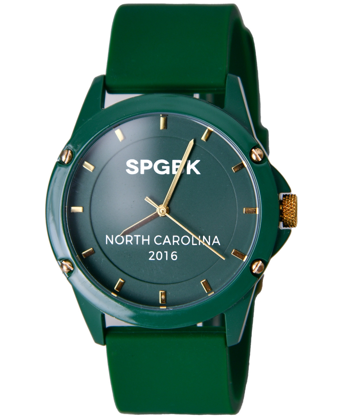 Unisex Trojan Green Silicone Strap Watch 44mm - Forest Green