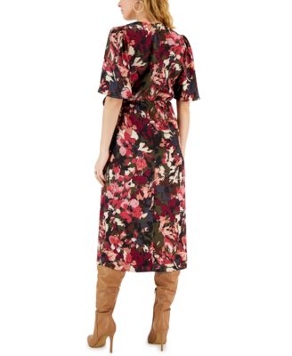 flutter sleeve midi dress formal Petal & Pup Women's Nova Flutter Sleeve Midi Dress