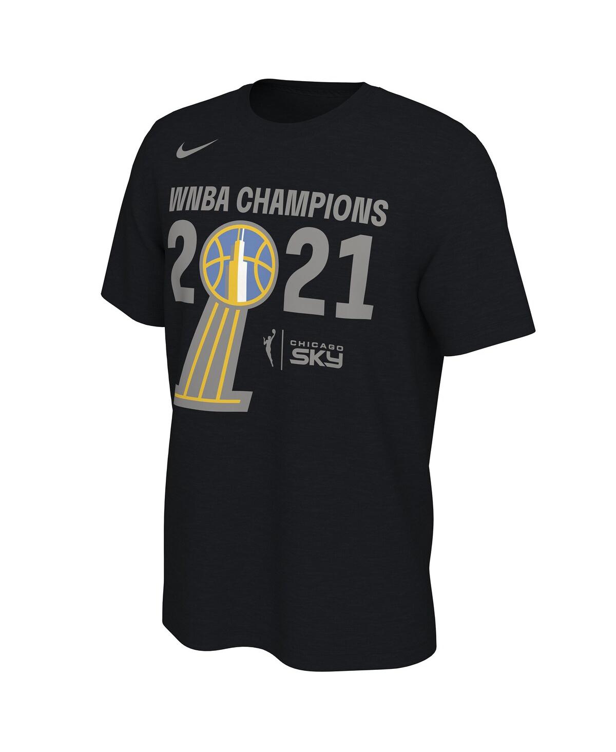 Men's NikeChicago Sky 2021 Wnba Champions Trophy Banner T-shirt - Black