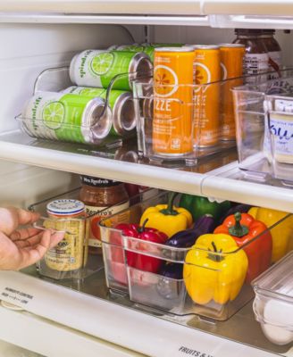 8-Piece Clear Open Bin Containers Set - Organize Fridge & Pantry Essentials