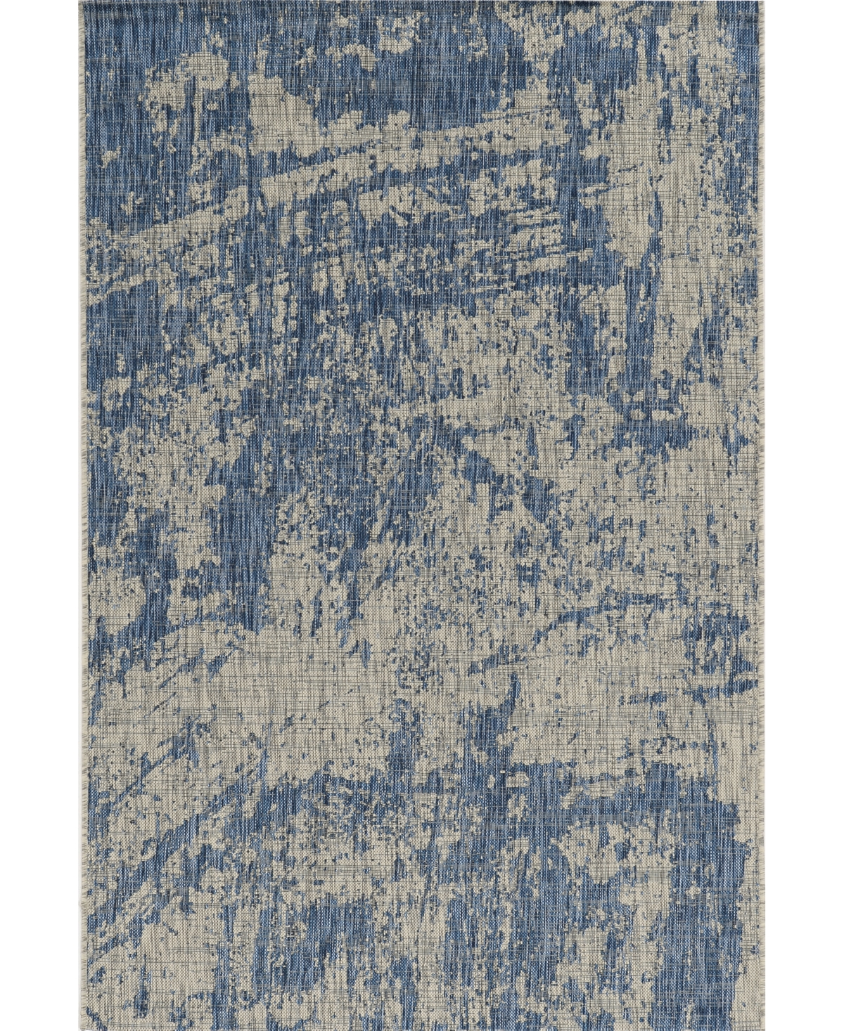 Kas Provo 5760 7'10in x 10'10in Outdoor Area Rug - Gray, Denim