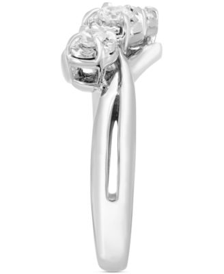 Diamond Three Stone Ring (1/4 ct. t.w.) in 10k White or Yellow Gold