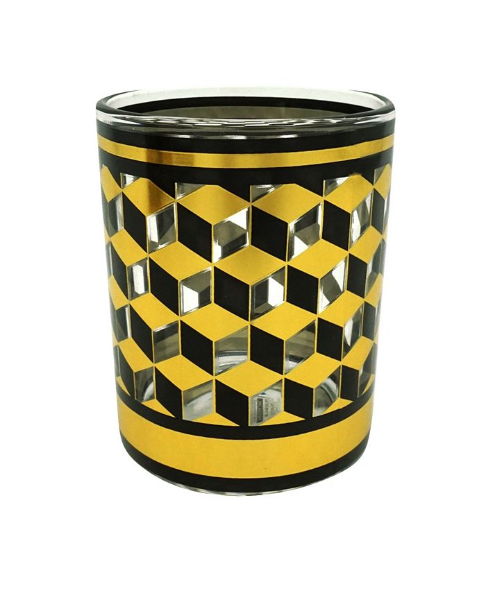 TMD Holdings Geometric Pattern Rocks Glasses, Set of 4 Macy's