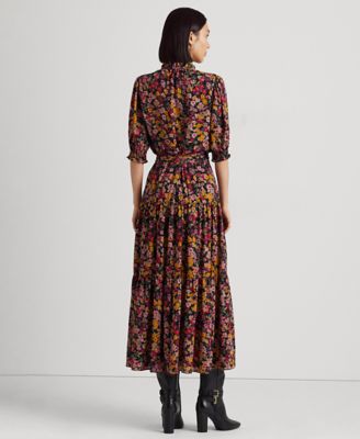 polo ralph lauren floral georgette dress