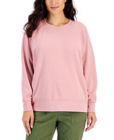 Petite Dolman-Sleeve Crewneck Sweatshirt, Created for Macy's