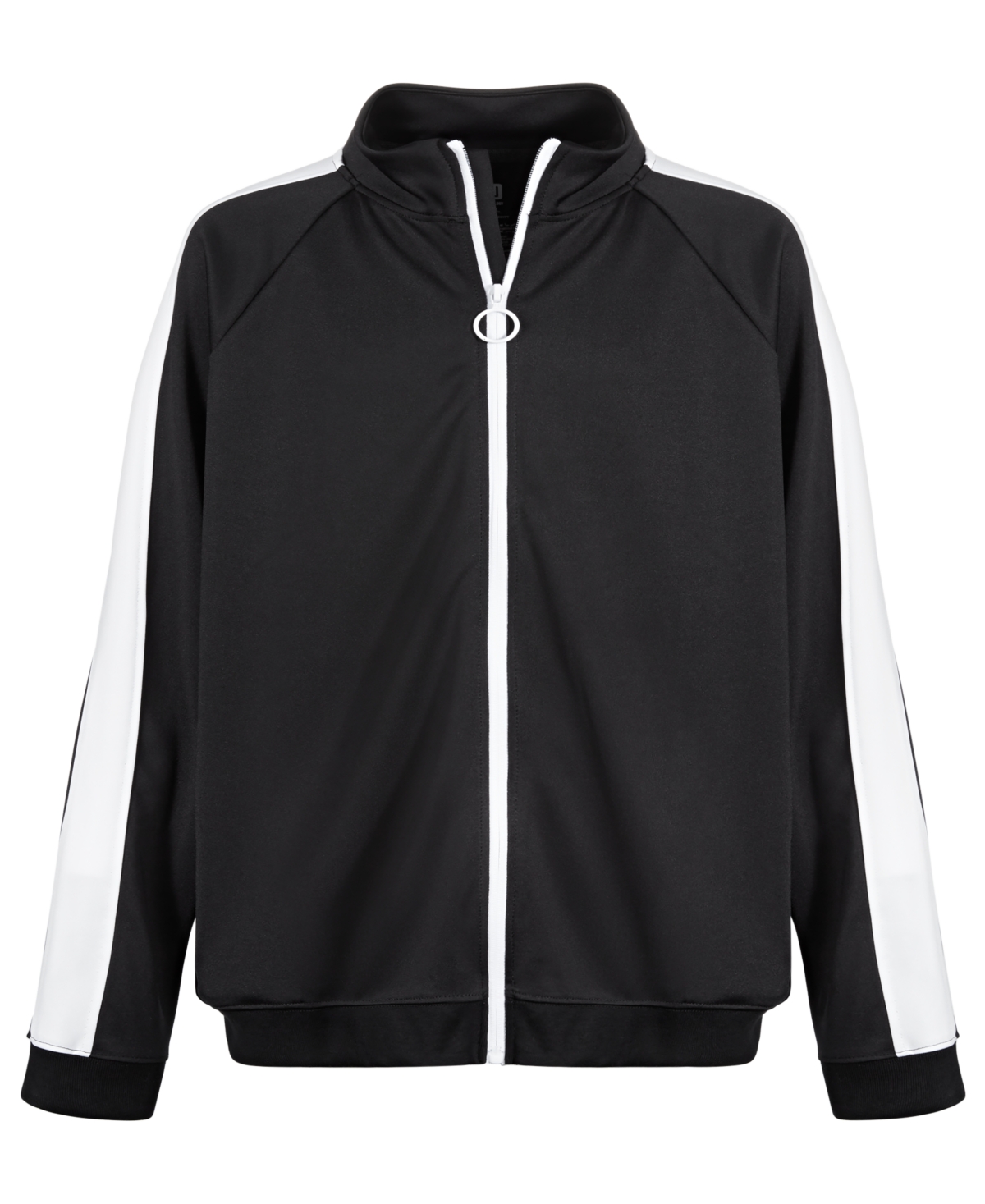 Id Ideology Big Boys Black & White Track Jacket, Created For Macy's In Deep Black