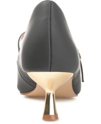 Women's Manza Pointed Toe Mary Jane Kitten Heel Pumps