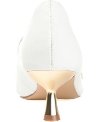 Women's Manza Pointed Toe Mary Jane Kitten Heel Pumps