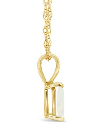 Opal (3/4 ct.t.w ) Pendant Necklace in 14K White Gold or 14K Yellow Gold