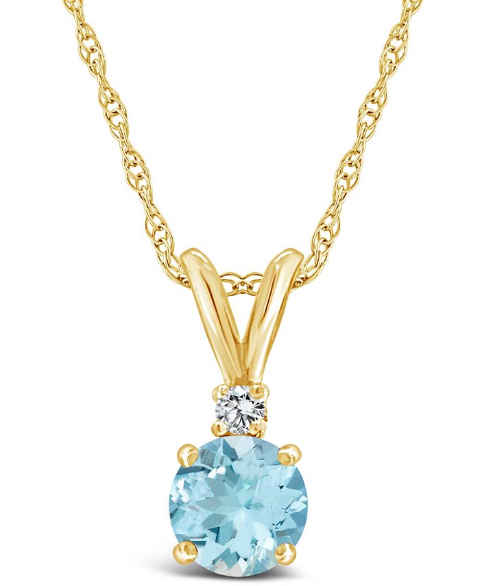 Aquamarine necklace deals macys