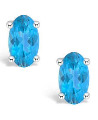Blue Topaz (1/2 ct. t.w.) Stud Earrings in 14K White Gold or 14K Gold