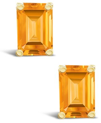 Citrine (1-1/10 ct. t.w.) Stud Earrings in 14K Yellow Gold or 14K White Gold