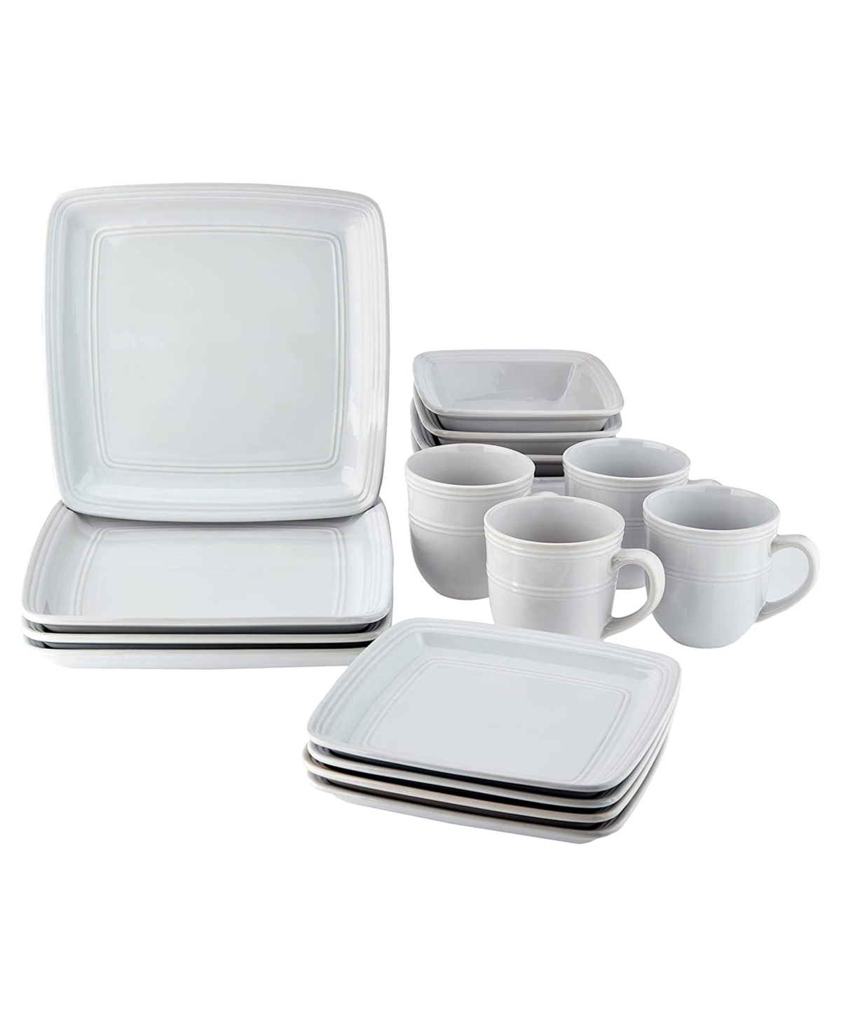 American Atelier Madelyn Square Set, 16 Piece In White