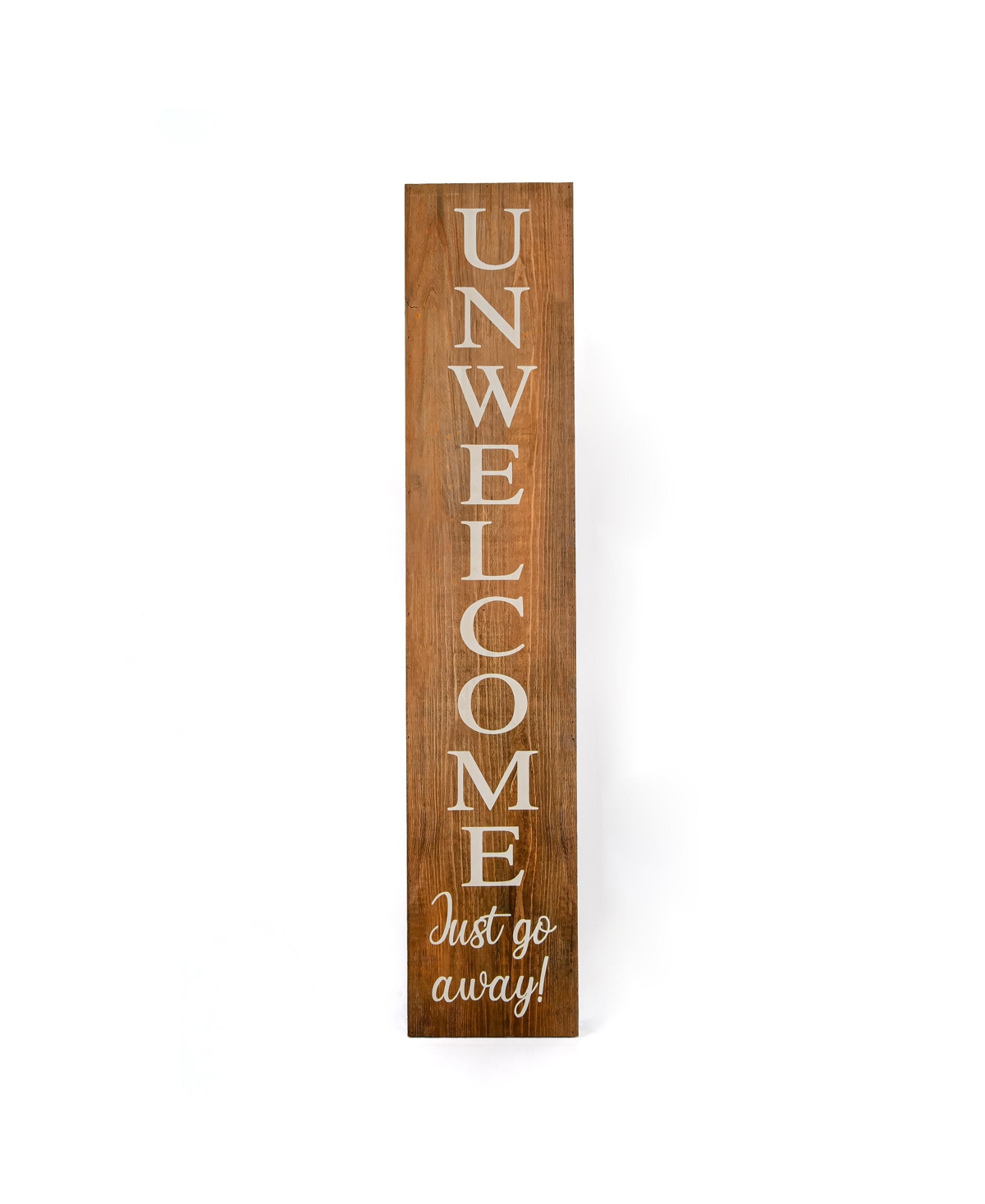 39" Halloween "Unwelcome" Porch Sign - Natural
