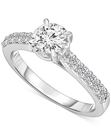 Diamond Solitaire Plus Engagement Ring (1 ct. t.w.) in 14k White Gold