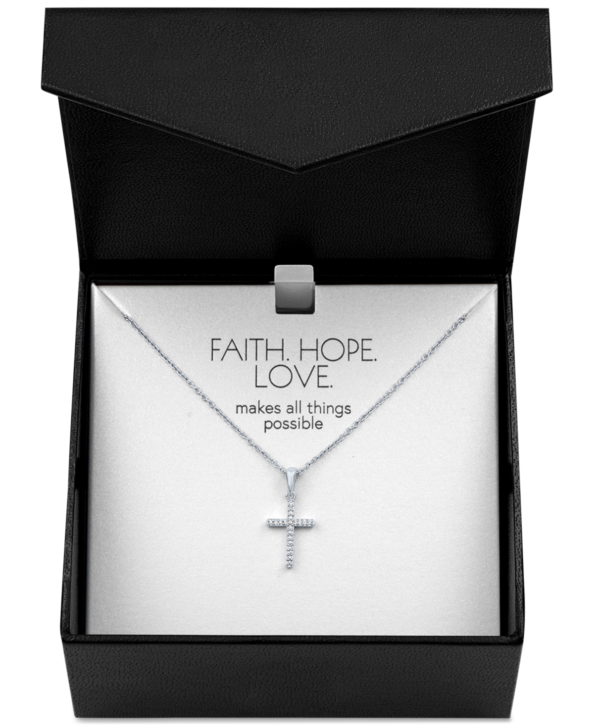 Diamond Accent Cross Pendant Necklace  16