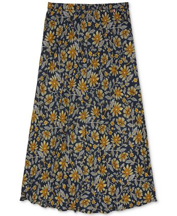 Tommy Hilfiger Women s Printed Midi Skirt with Pull Up Loops Macy s
