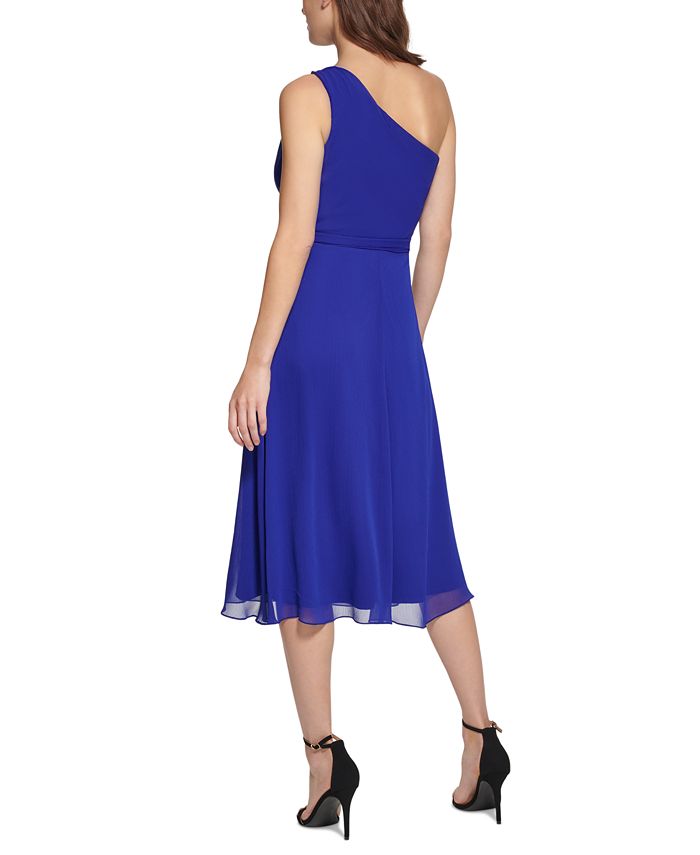 DKNY Petite OneShoulder TieWaist Dress Macy's