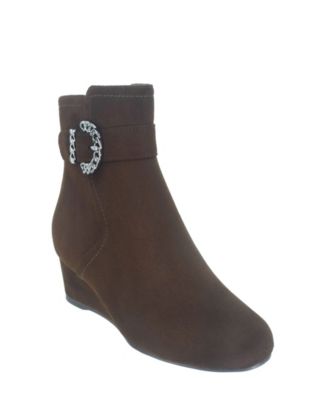 Girls black shop wedge booties