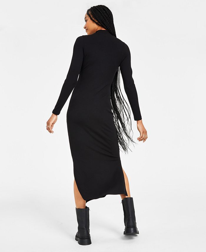 LNA Women's Askel Cutout Ribbed Long-Sleeve Dress - Macy's