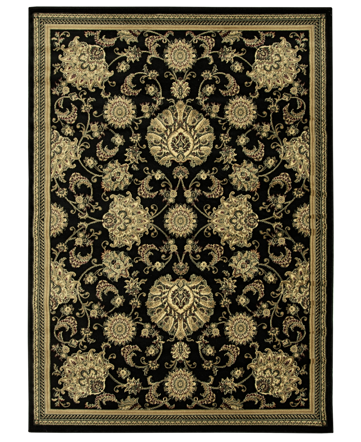 Closeout! Km Home Umbria 450 7'9in x 11' Area Rug - Black