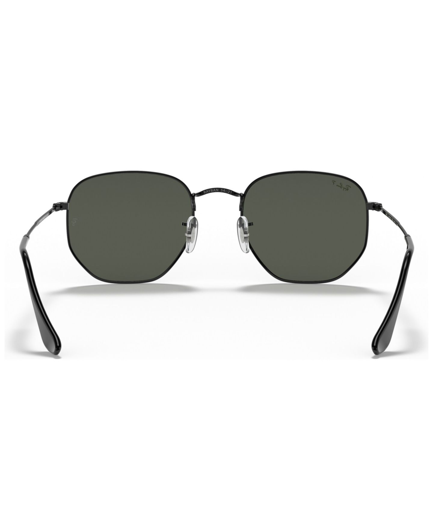 Солнцезащитные очки Ray-Ban Unisex Geometric Polarized Metal Sunglasses, RB3548N, цвет: Чёрный / Зелёный — фото 4