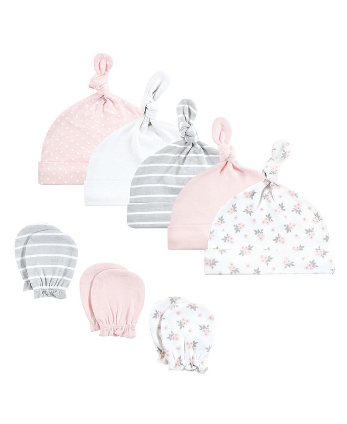 Hudson Baby Baby Girls Caps and Scratch Mittens, 8Piece Set Macy's