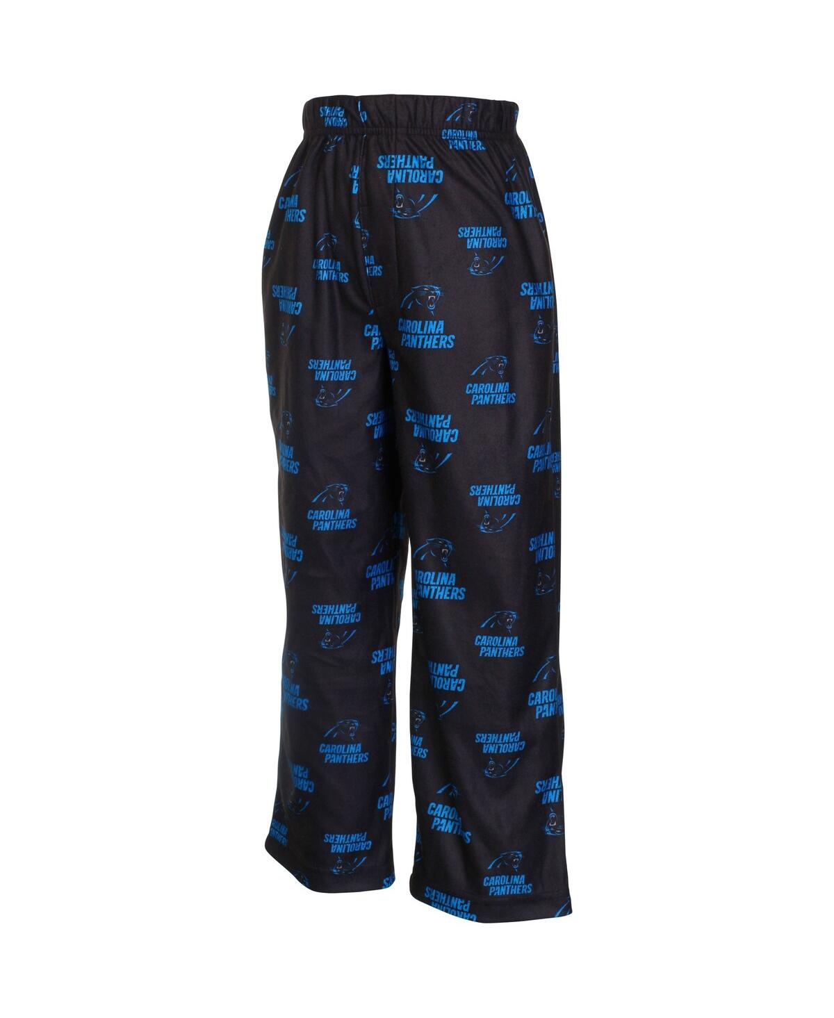Outerstuff Babies' Preschool Boys And Girls Carolina Panthers Allover Logo Blsck Printed Pants In Black