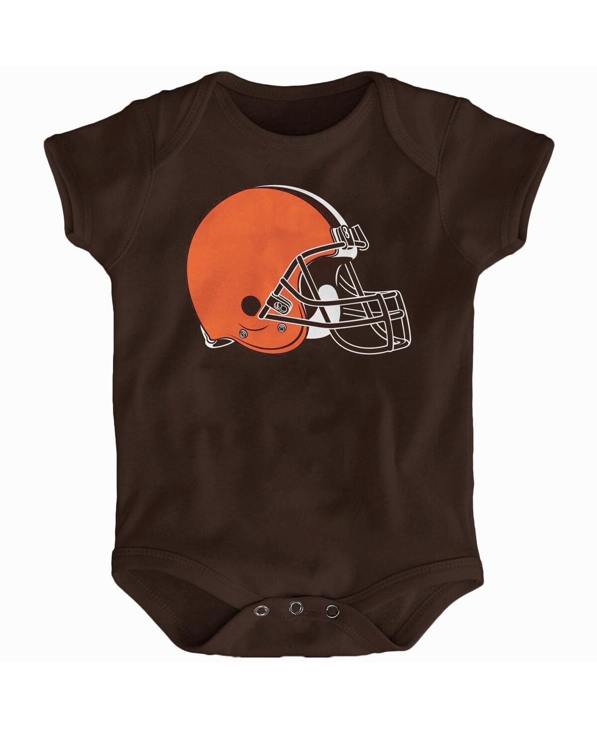 Outerstuff Babies' Newborn Boys And Girls Brown Cleveland Browns Team Logo Bodysuit