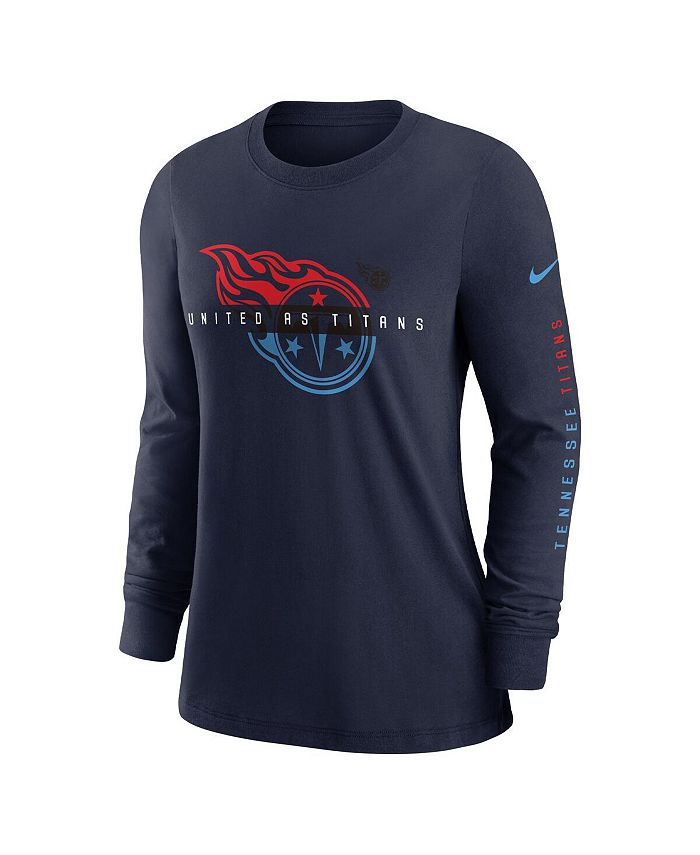 Nike Women's Navy Tennessee Titans Prime Split Long Sleeve T-shirt - Macy's